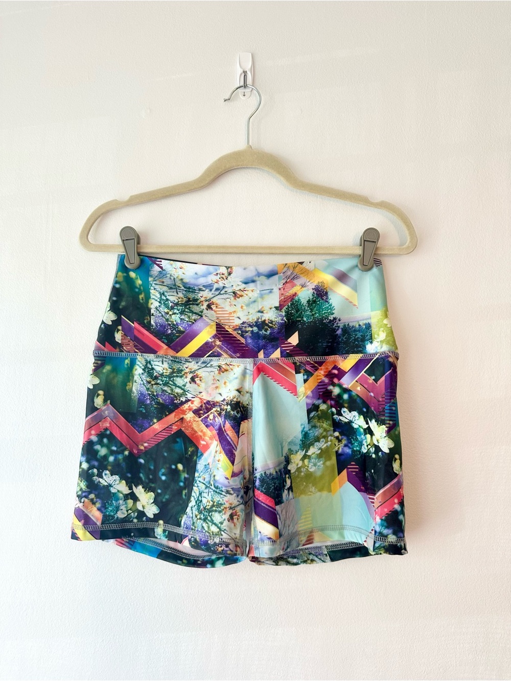 Savage Swim Colorful Geometric Floral Athletic/Swim Shorts